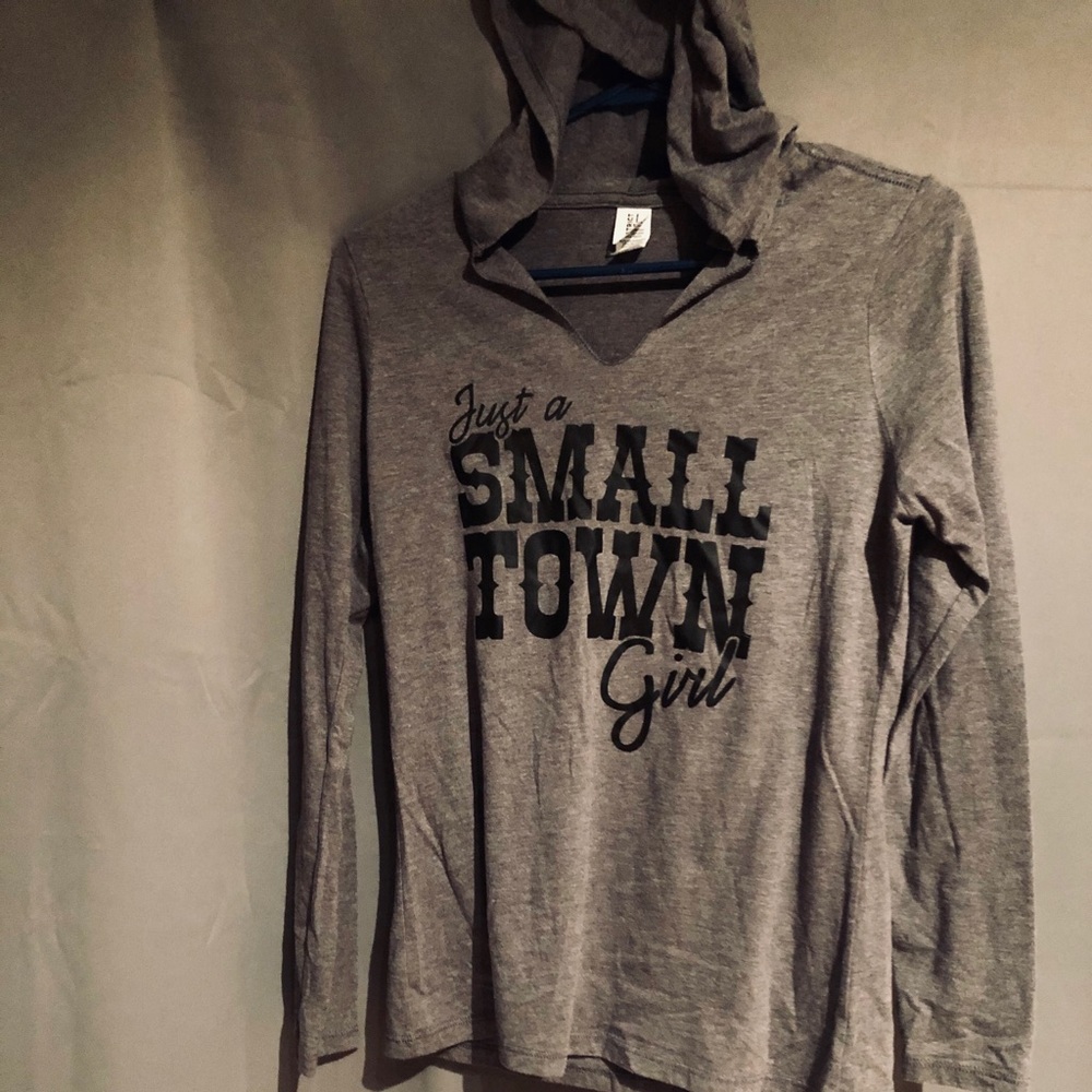 Juniors/women’s l/s hooded shirt